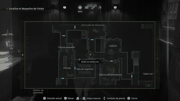 Resident Evil Requiem - Armarios con cerradura rota en el Centro de pacientes, ubicaci�n del armario de la Galer�a en la zona noroeste de la primera planta