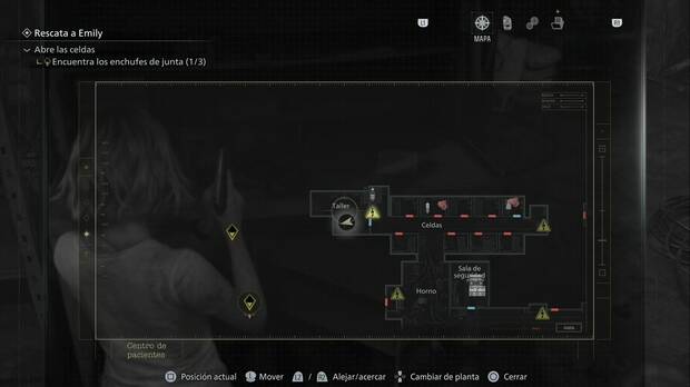 Resident Evil Requiem - Centro de pacientes (V), ubicación del Taller al oeste del pasillo de las celdas