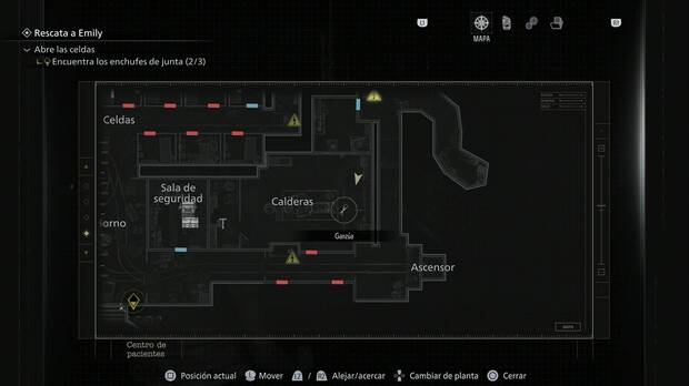 Resident Evil Requiem - Centro de pacientes (V), ubicaci�n de la Ganz�a en la sala de Calderas de los t�neles