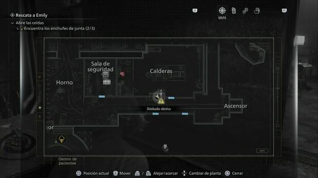 Resident Evil Requiem - Centro de pacientes (V), ubicaci�n del distribuidor el�ctrico de los t�neles que permite entrar en la Sala con literas