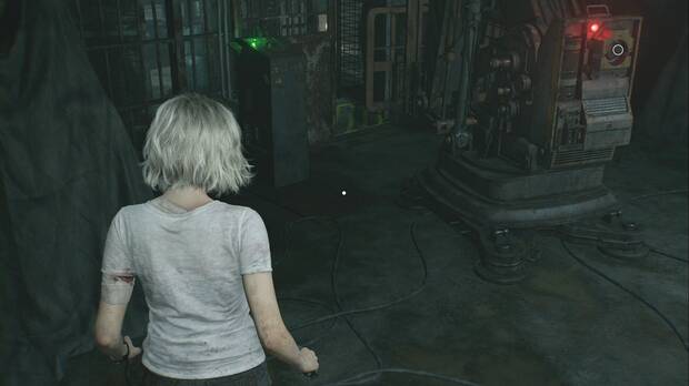 Resident Evil Requiem - Centro de pacientes (V), carretilla elevadora y enchufe de junta al lado