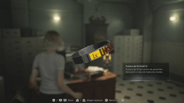 Resident Evil Requiem - Centro de pacientes (III), Grace consigue la Pulsera de ID (nivel 3) en la Oficina del jefe de seguridad