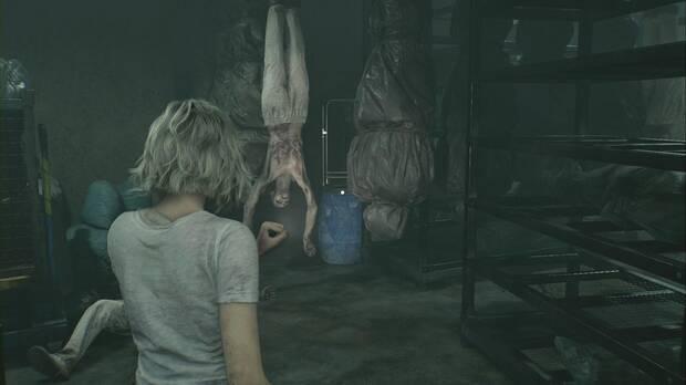 Resident Evil Requiem - Centro de pacientes (V), camino para seguir al sur por la  cinta transportadora de cad�veres