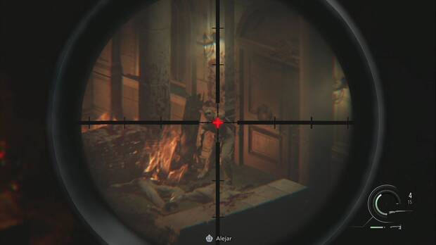 Resident Evil Requiem - Centro de pacientes (VI), Leon usa un rifle de cerrojo para ayudar a Grace