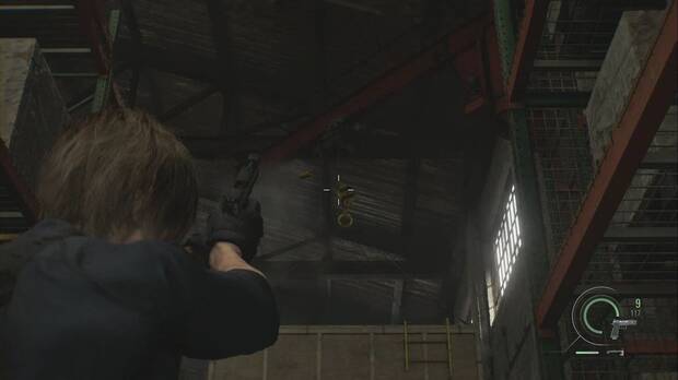 Resident Evil Requiem - Este de Raccoon City, enganche de la caja del techo del almac�n log�stico