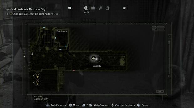 Resident Evil Requiem - Contenedores de la BSSA, ubicación del Contenedor #03 en la calle al este de la Gasolinera del Este de Raccoon City