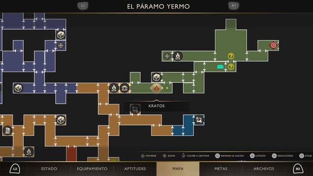 God of War Sons of Sparta - Ubicación en el mapa del Felino olvidado 07