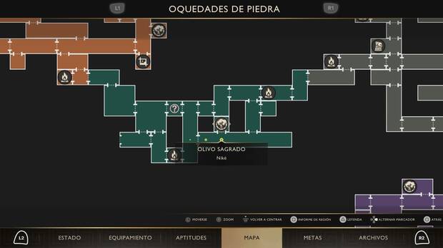 God of War Sons of Sparta - Localización en el mapa del olivo sagrado 19