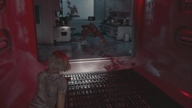 Resident Evil Requiem - ARK (II), Licker en la zona de la Sala de esterilizaci�n, bloqueando el camino hasta una caja fuerte