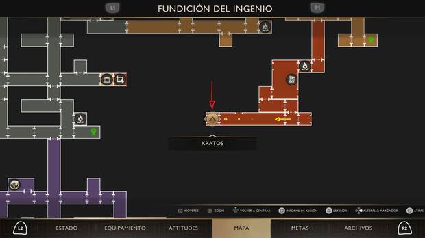 God of War Sons of Sparta - Ubicación en el mapa del jefe Becerro y Toro de Mátalo