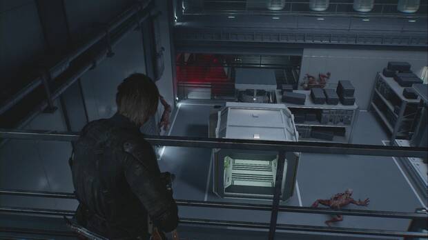 Resident Evil Requiem - ARK (III), lickers en la zona inferior de la pasarela al oeste del Silo de arma biológica 11