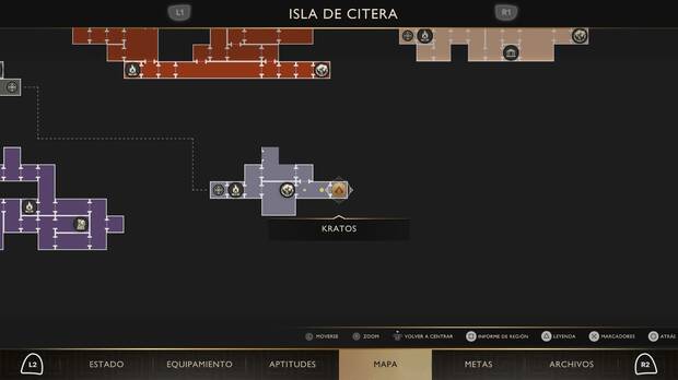 God of War Sons of Sparta - Ubicaci�n en el mapa del aquelarre y la lechuza enjaulada 05