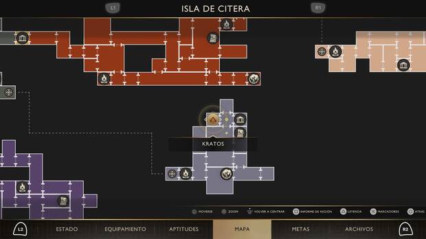 God of War Sons of Sparta - Ubicaci�n en el mapa del aquelarre y la lechuza enjaulada 06