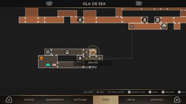 God of War Sons of Sparta - Ubicaci�n en el mapa del aquelarre y la lechuza enjaulada 01