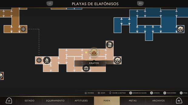 God of War Sons of Sparta - Ubicaci�n en el mapa del aquelarre y la lechuza enjaulada 04