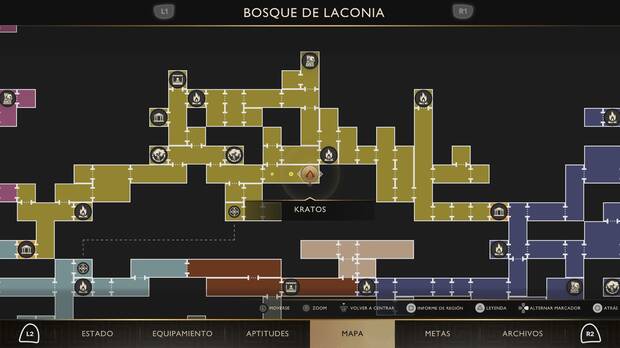 God of War Sons of Sparta - Ubicaci�n en el mapa del c�clope Verdugo de la misi�n Los fugitivos