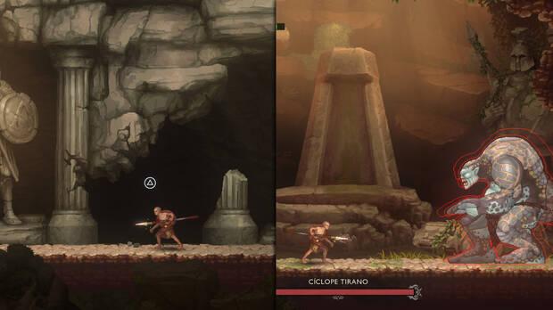 God of War Sons of Sparta - D�nde se encuentra el c�clope Tirano en la misi�n Los fugitivos