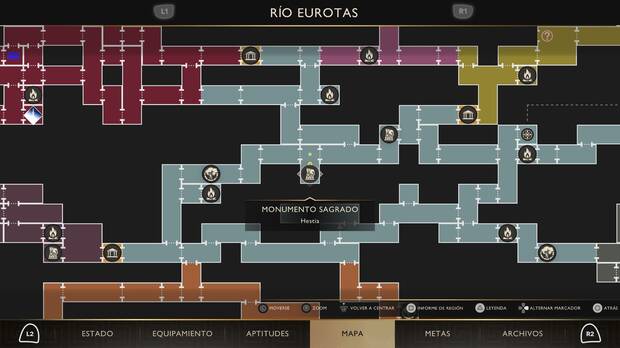 God of War Sons of Sparta - Localizaci�n en el mapa del monumento sagrado 09