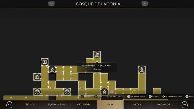 God of War Sons of Sparta - Localizaci�n en el mapa del monumento sagrado 16