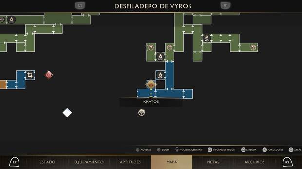 God of War Sons of Sparta - Localizaci�n en el mapa del objeto de valor 26