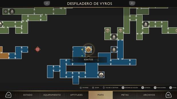 God of War Sons of Sparta - Localizaci�n en el mapa del objeto de valor 27
