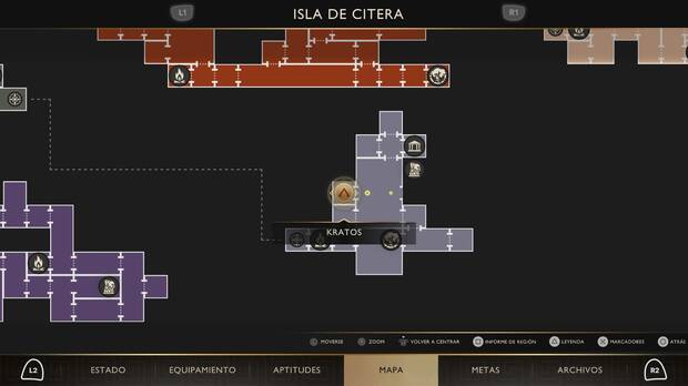 God of War Sons of Sparta - Localizaci�n en el mapa del objeto de valor 30