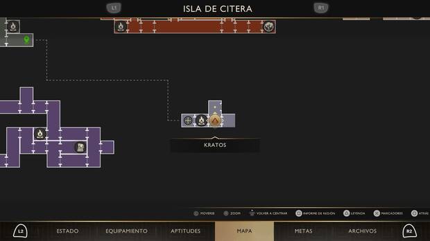 God of War Sons of Sparta - Localizaci�n en el mapa del objeto de valor 29
