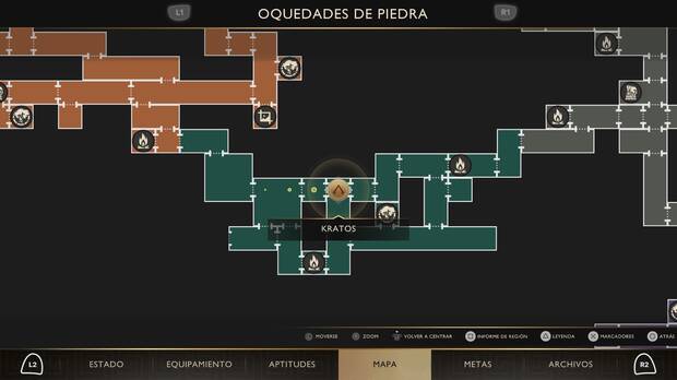 God of War Sons of Sparta - Localizaci�n en el mapa de la esquirla 22