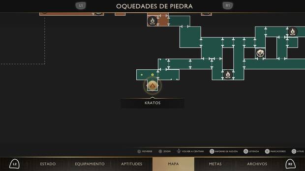 God of War Sons of Sparta - Localizaci�n en el mapa de la esquirla 23