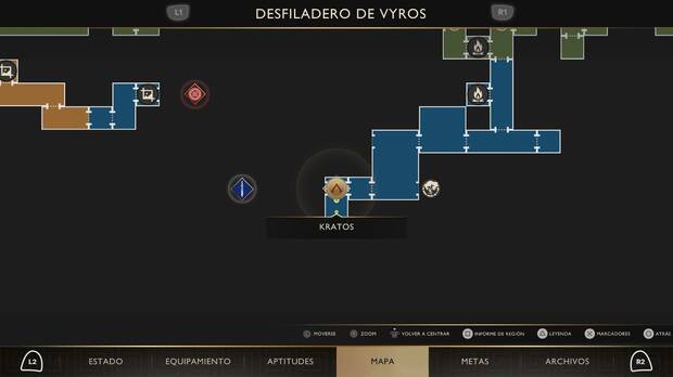God of War Sons of Sparta - Localizaci�n en el mapa de la esquirla 20