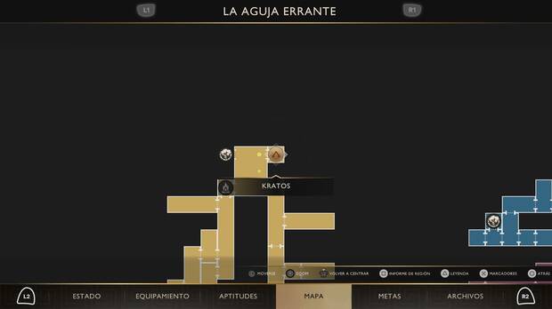 God of War Sons of Sparta - Localizaci�n en el mapa de la esquirla 30