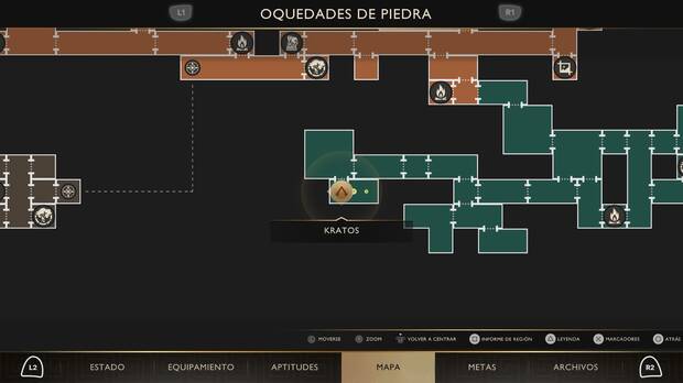 God of War Sons of Sparta - Localizaci�n en el mapa de la esquirla 24