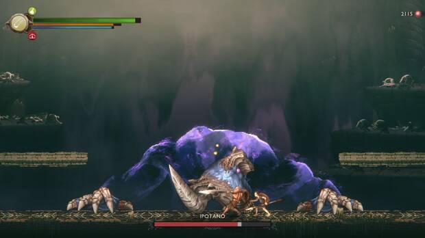 God of War Sons of Sparta - Momento de debilidad del jefe Ipotano