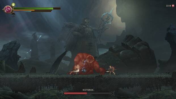 God of War Sons of Sparta - Jefe Koteros aturdido temporalmente