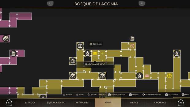 God of War Sons of Sparta - Localización en el mapa del cofre de suministros 15