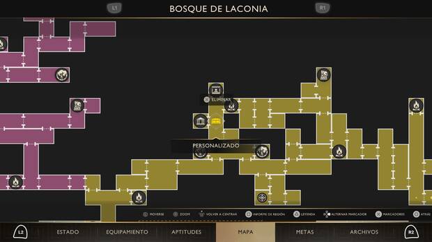 God of War Sons of Sparta - Localización en el mapa del cofre de suministros 17