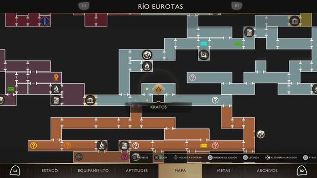 God of War Sons of Sparta - Ubicaci�n en el mapa del cementerio de no muertos 01 de la misi�n Un error letal