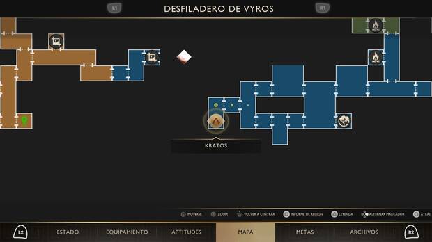 God of War Sons of Sparta - Ubicaci�n en el mapa del cementerio de no muertos 04 de la misi�n Un error letal