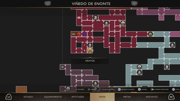 God of War Sons of Sparta - Ubicaci�n en el mapa del cementerio de no muertos 02 de la misi�n Un error letal