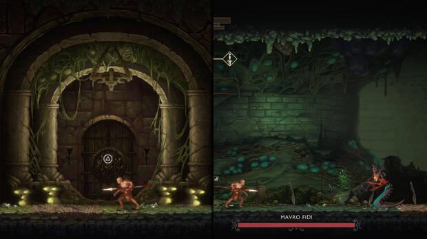 God of War Sons of Sparta - Localización de la puerta de la gorgona y mini jefe Mavro Fidi en la misión Horrores nunca vistos