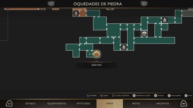 God of War Sons of Sparta - Ubicación en el mapa del cierre del criadero 01 de la misión Horrores nunca vistos