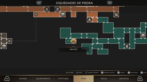 God of War Sons of Sparta - Ubicación en el mapa del cierre del criadero 04 de la misión Horrores nunca vistos