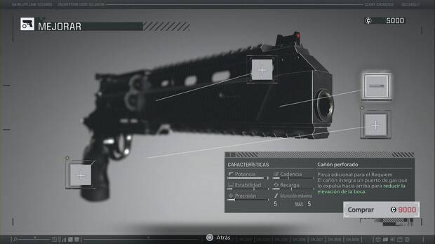 Resident Evil Requiem - Men� de mejora de armas en la Caja de provisiones