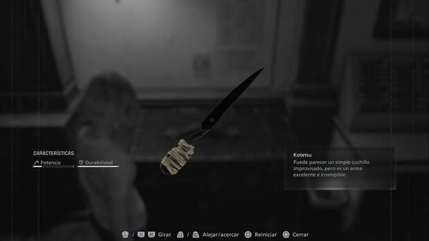 Resident Evil Requiem - Armas especiales de Grace, Kotetsu