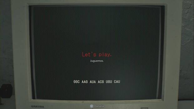 Resident Evil Requiem - El rompecabezas final, pantalla de Vamos a jugar al resolver el análisis de la Mano cortada