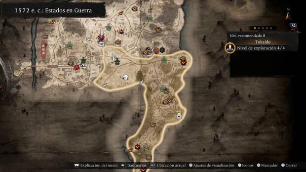 Al realizar actividades en una zona, aumentamos el nivel de exploración y desbloqueamos varios beneficios en ese área.