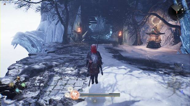 Nioh 3 - Santuario de plumas negras, t�nel para entrar en el santuario de Matsuo-Taisha