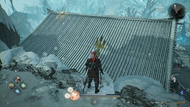 Nioh 3 - El oni de Rashomon: tejado justo al norte del punto final de la misi�n