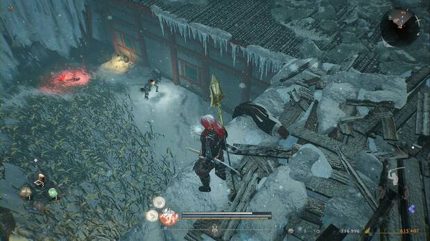 Nioh 3 - El oni de Rashomon: gaki en la zona del arrepticio del purgatorio de Rashomon