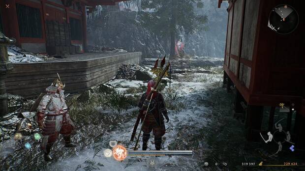 Nioh 3 - Santuario diab�lico  abandonado, arrpeticio Kyokotsu en la zona m�s al sudeste del santuario de Rokuhara